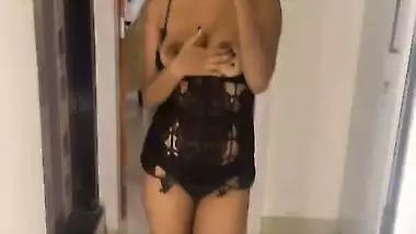 Big boobs Instagram influencer striptease nude