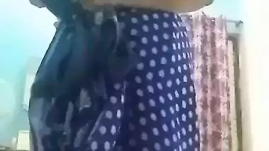 School teacher stripping saree and nude fingering