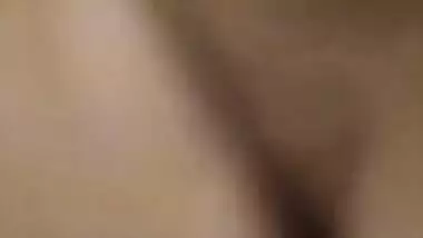 Hot MMS clip of Desi babe getting her shaved XXX slit drilled hard