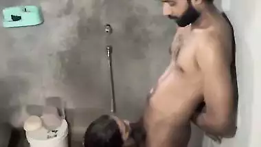 Young couple enjoys desi sex in the bathroom