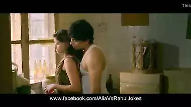 Desi Auntie tempted by young bf in the kitchen