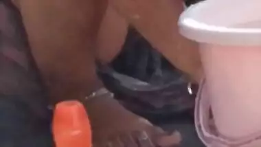 Married Indian Sexy Bhabi Open Bathing Secretly Captured By Debar