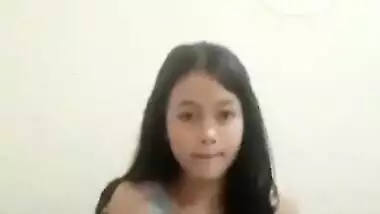 Horny Teen With Cucumber