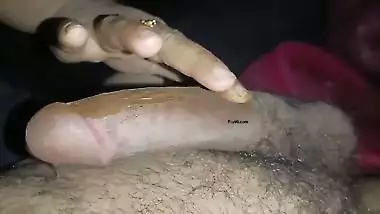 Chocolate on dick for blowjob and fucking for stepmom