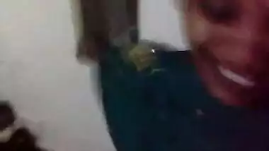 Telugu aunty feeling shy while showing boobs