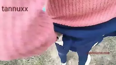 Horny Desi boy convinces GF to have XXX chudai in the fresh air