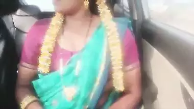 Indian car sex.housewife with husbend's father long drive for fucking. Telugu dirty talks.