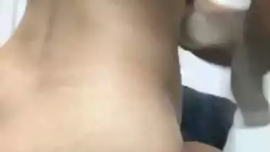 Indian girl showing asshole by spreading big ass