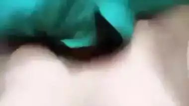 Beautiful girl boobs show selfie video viral MMS