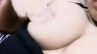 After touching hard nipples Desi MILF wants to rub her XXX snatch