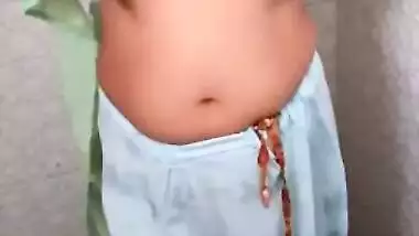 Desi woman puts on clothes but XXX hubby looks for a moment to have sex