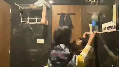 Horny girl’s xxx mms of riding a dick in the bathroom