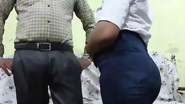 The manager takes advantage of his busty employee