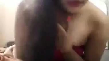 Desi collage girl selfie video making her bf