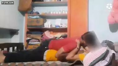 Girlfriend into my home and fucked very hardly and enjoying sex when my wife