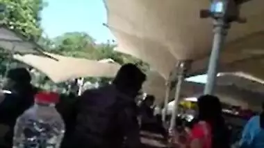 Desi chubby milf showing boobs & hip side show