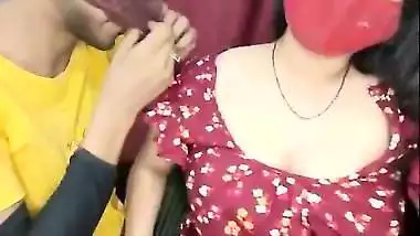 Young boy drinking breast milk with aunty boob sucking