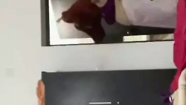 Naked mom after bath dress change caught viral MMS