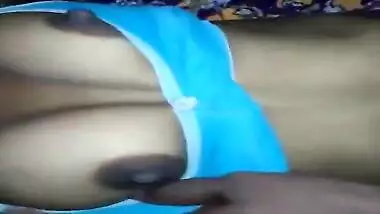 Before sex Indian man examines GF's body and even touches her XXX vagina