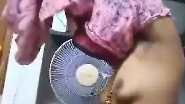 Telugu wife strips nighty and gives blowjob to husband