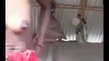 XXX whore has boobs for her Desi lover in this private video