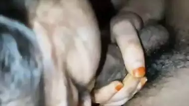 Man sucks boobs and enjoys his GF’s desi chudai