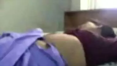 Indian Aunty With Her Young Cousin Enjoying Sex.