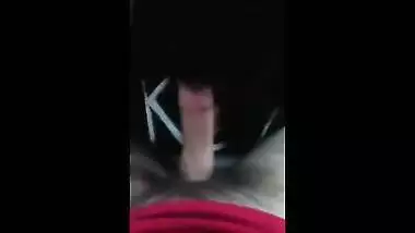 Chubby teen girl gives a nice blowjob to her boyfriend’s big dick