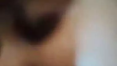 Nude girl makes her lover cum and shoots blowjob MMS