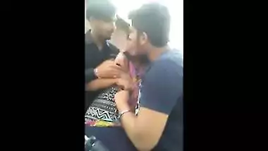 Hot large billibongs desi legal age teenager beauty receives her tits crammed in threesome!