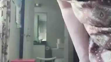 Indian aunty vacuuming