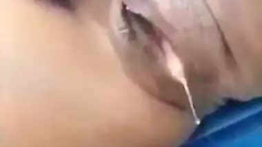Wet Indian pussy show with sexual juices dripping down