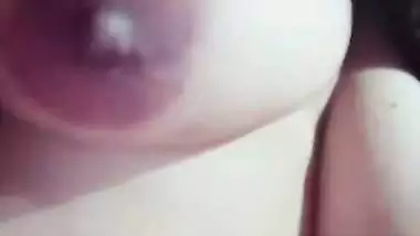 Desi Muslim unsatisfied wife showing big and long boobs