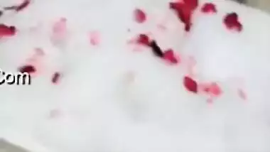 Attractive Desi chick enjoys beer and bubble bath in hot XXX video