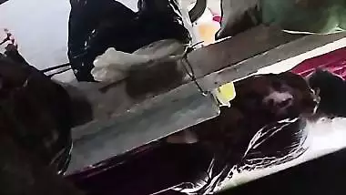 Son captures mom bathing in open backyard viral MMS