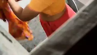 Devar keeping cam to see bhabhi taking morning bath